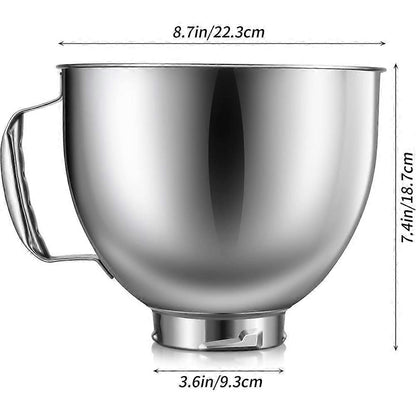 Stainless Steel Bowl for KitchenAid 4.5-5 Quart Tilt Head Stand Mixer, for KitchenAid Mixer Bowl, Di (FMY)_MGF Silver - Image 3