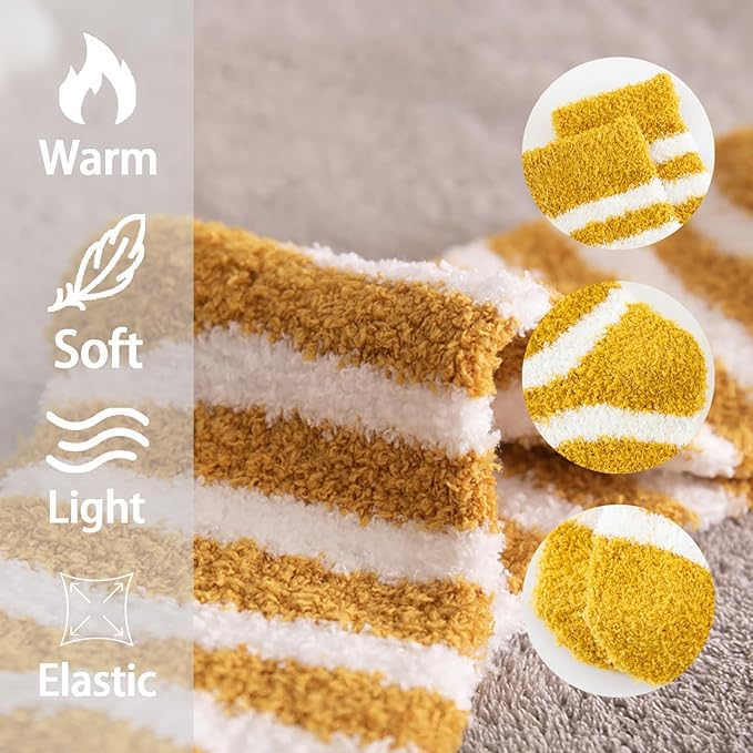 Pairs Warm Soft Socks Women, Sleep Socks for Women, Soft Microfiber Thick Soft Socks Women Size 36-40 for Winter_jarx - Image 2