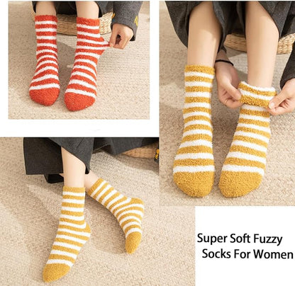 Pairs Warm Soft Socks Women, Sleep Socks for Women, Soft Microfiber Thick Soft Socks Women Size 36-40 for Winter_jarx - Image 3