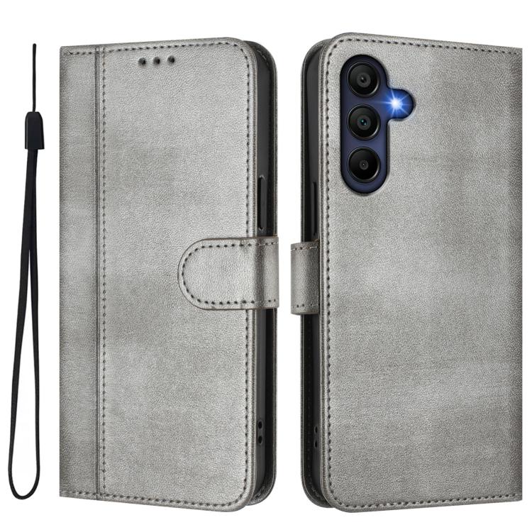 Samsung Galaxy A17 5G Case in Retro Leather with Line Stitching Grey_max Grey - Image 2