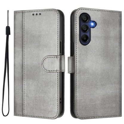 Samsung Galaxy A17 5G Case in Retro Leather with Line Stitching Grey_max Grey - Image 2