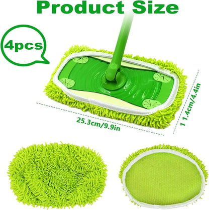 Pieces Microfiber Mop Cloths for Swiffer Sweeper Mop Refill Steam Mop, Wet Wipes Cover Reusable Washable Mop Pads for Tile Floors - Image 2