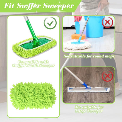 Pieces Microfiber Mop Cloths for Swiffer Sweeper Mop Refill Steam Mop, Wet Wipes Cover Reusable Washable Mop Pads for Tile Floors - Image 4