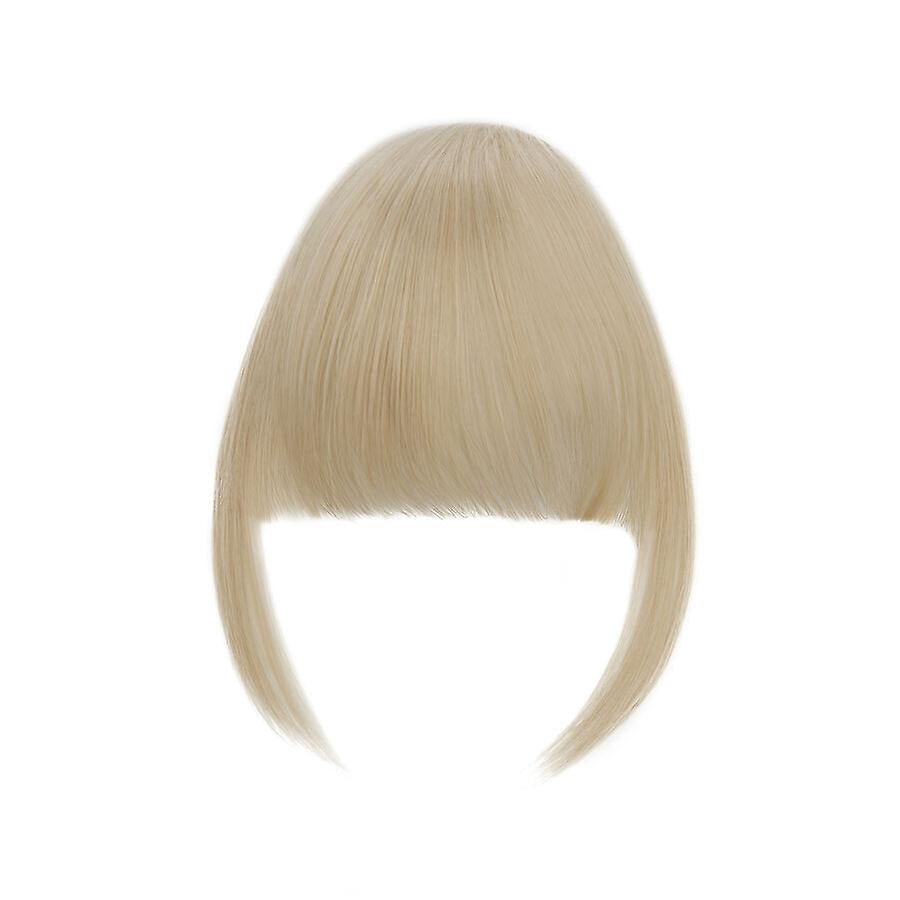 Clip In Hair Bangs Extensions French Bangs Stylish Bangs Hair Pieces blonde & bleachblonde blonde & bleachblonde 28cm - Image 2