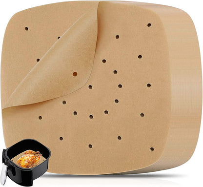 Perforated Baking Paper for Air Fryer, 100-pack, White, 20 cm