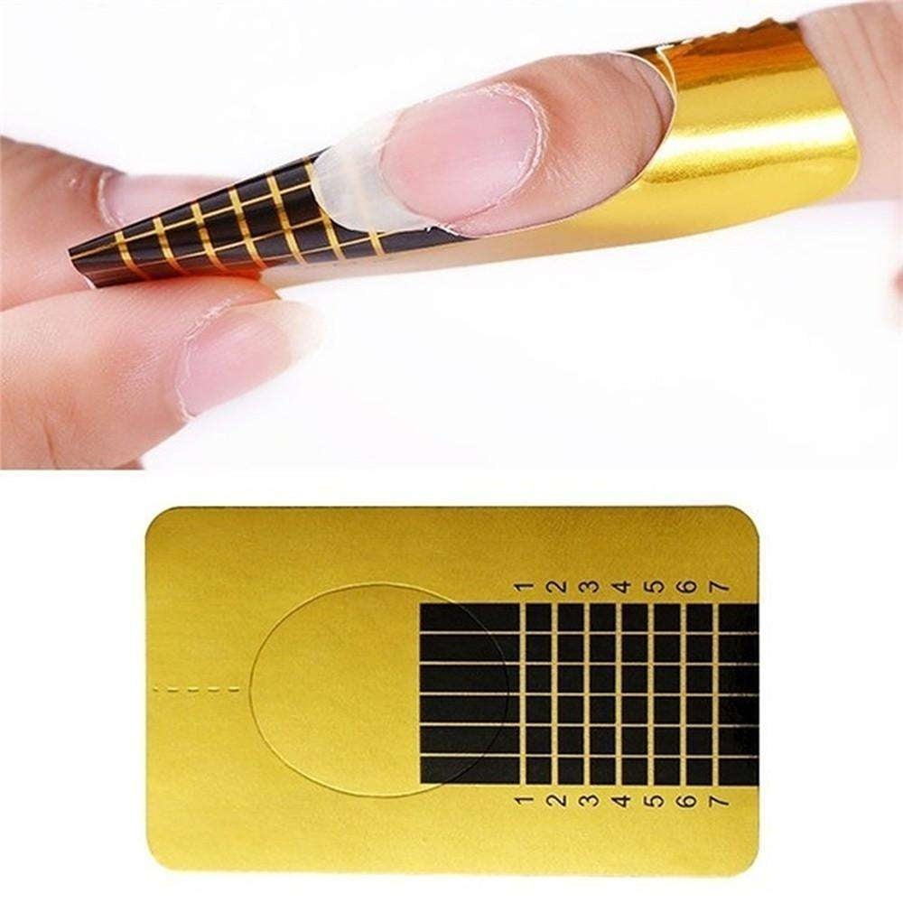 500 pcs Gold Nail Templates - Nail Forms, Nail Template, Nail Forms_yux - Image 2