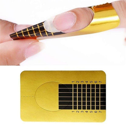 500 pcs Gold Nail Templates - Nail Forms, Nail Template, Nail Forms_yux - Image 2