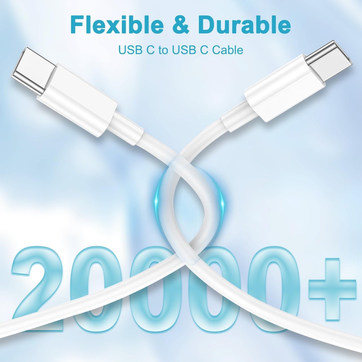 25W USB C Fast Charger with 2m Cable for Samsung Galaxy S25 S24 Ultra/S23/S22 Ultra/S22+/S21 FE 5G/S20/S10/S9/A52S/A55 5G/A13/Note20, Type C Connector - Image 2