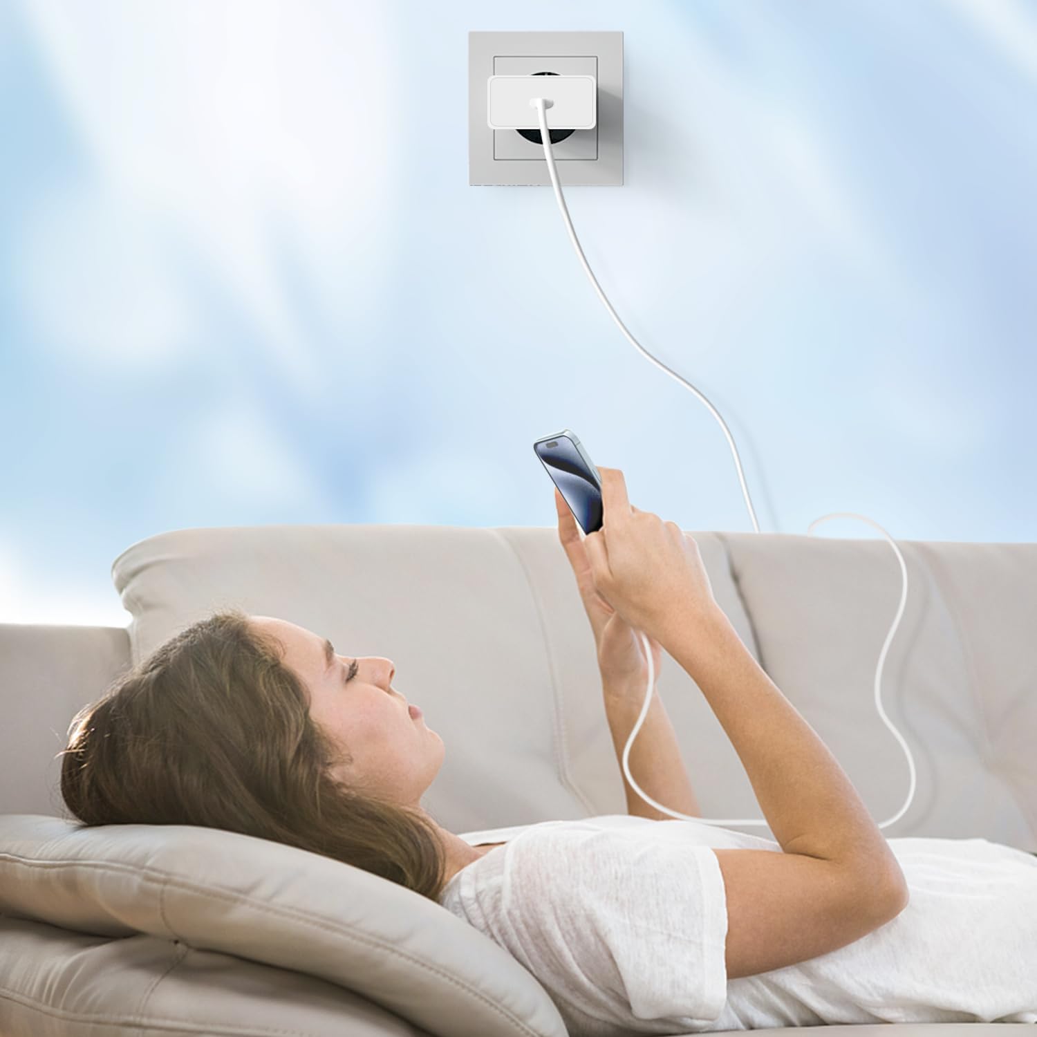25W USB C Fast Charger with 2m Cable for Samsung Galaxy S25 S24 Ultra/S23/S22 Ultra/S22+/S21 FE 5G/S20/S10/S9/A52S/A55 5G/A13/Note20, Type C Connector - Image 7