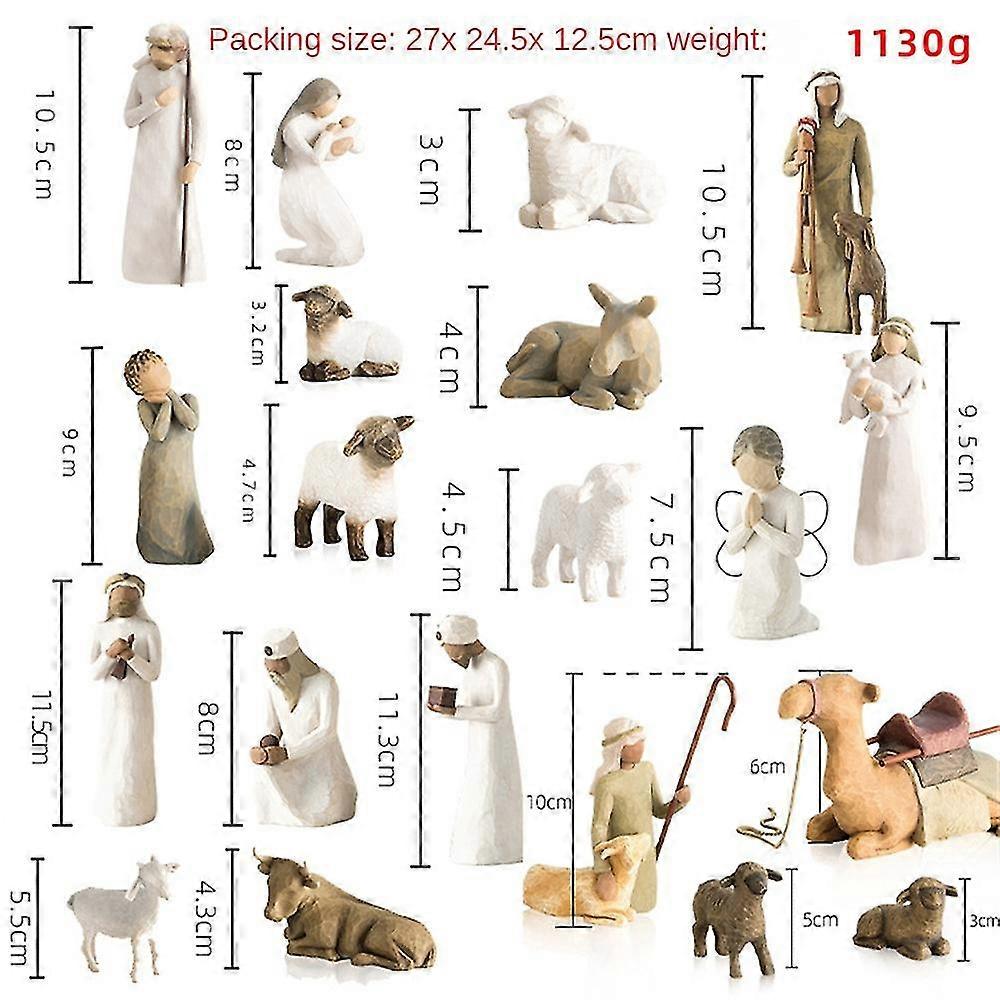Willow Tree Nativity Scene Figurines Set Statue Hand Painted Decor Christmas Gift_yux - Image 2