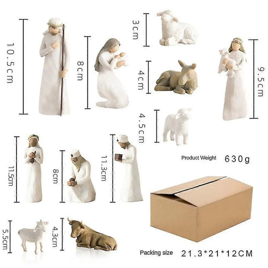 Willow Tree Nativity Scene Figurines Set Statue Hand Painted Decor Christmas Gift_yux - Image 5