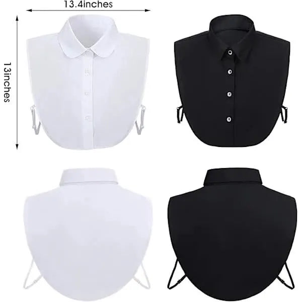 pcs Detachable collars, black and white - Image 5