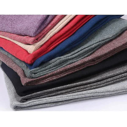 5-Pack Slouchy Baggy Beanies Chemo Hats - Khaki + Black + Grey + Burgundy + Purple - Image 5
