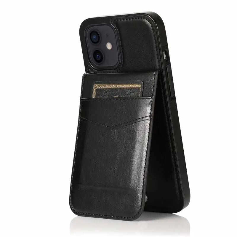 iPhone 13 Mobile Case Card Holder 6CK Retro V3 Black_yux - Image 4