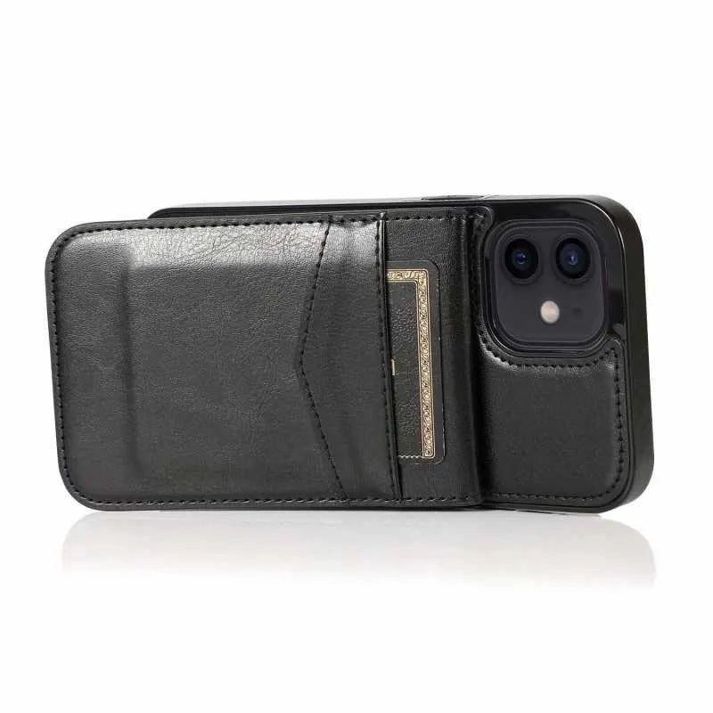 iPhone 13 Mobile Case Card Holder 6CK Retro V3 Black_yux - Image 5