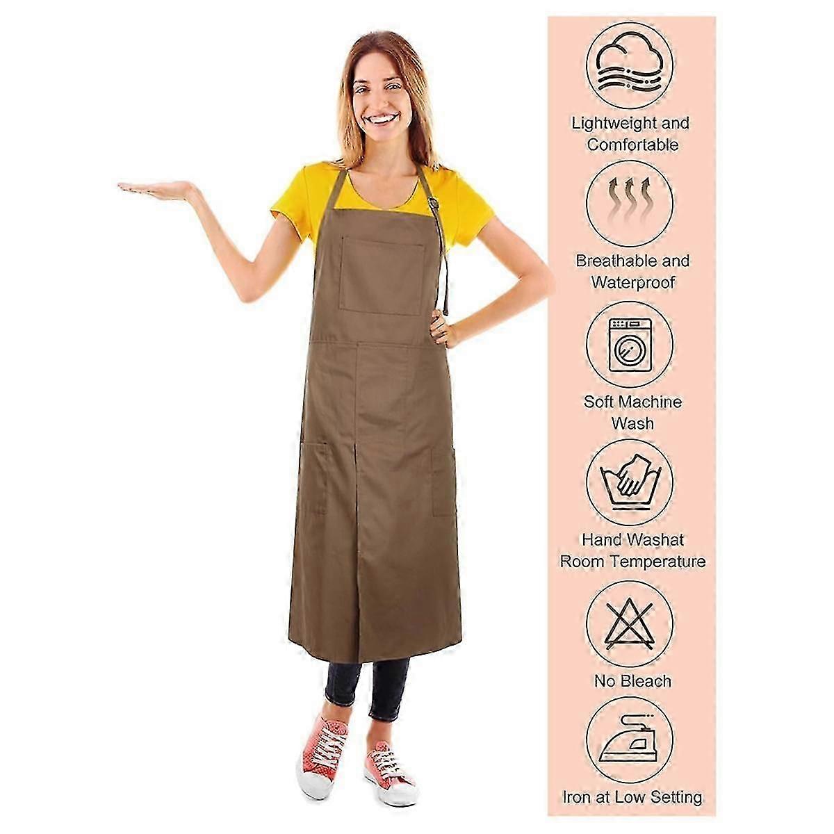 2pcs Ceramic Aprons with Split Legs Ceramic Aprons Split Legs Long Ceramic Aprons for Women Men DIY Cera (FMY)_qcx - Image 3
