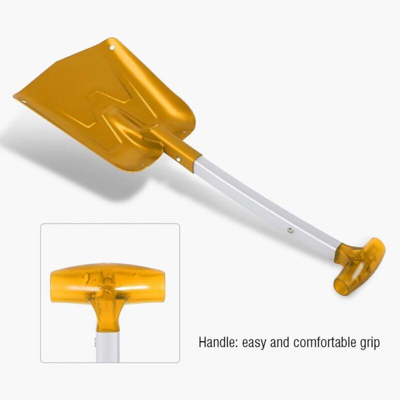 Snow Shovel, Comfortable Handle, Telescopic Snow Shovel Extension, Fine Texture for Outdoor Use (Gold) - Image 2