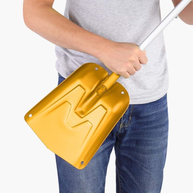 Snow Shovel, Comfortable Handle, Telescopic Snow Shovel Extension, Fine Texture for Outdoor Use (Gold) - Image 3
