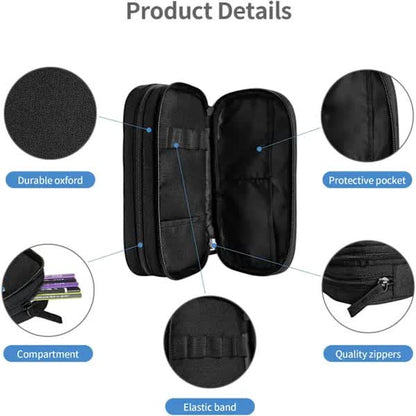 NA/Blue sports pencil case with soccer theme, spacious and durable pencil case with zippers, soccer pencil case Soccer Blue Soccer,y - Image 2