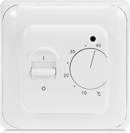 Manual Electric Underfloor Heating Thermostat with AC 220v 16a Probe, Mechanical Underfloor Heating Thermostat Control [Energy Class A+++] (x) - Image 2