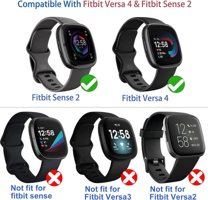 Diruite 4-Pack Case for Fitbit Versa 4/Sense 2 Screen Protector, HD Shockproof Soft TPU Full Protection Screen Protector Case for Fitbit V_qcx - Image 2