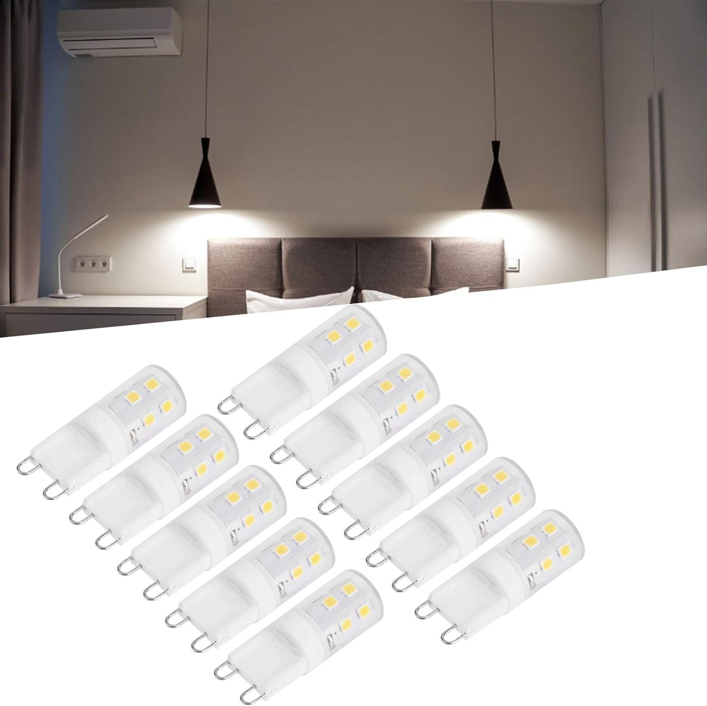 10pcs G9 2W 16LED Mini LED Bulbs, Ceramic Base, Eye Protection, Dimmable Design, Energy Saving Equivalent to 30 Watt Halogen - Image 4