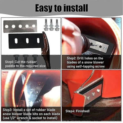 Snowblower Impeller Modification Kit - 1/4 inch 3-blade Universal, For 2-stage machine modification - Image 3