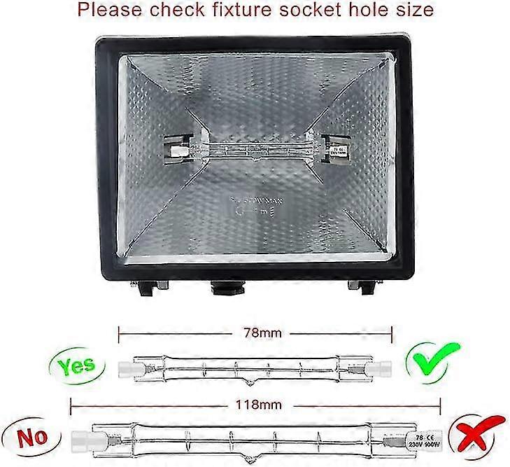 Set of 5 R7s Halogen Bulb 78mm 80w 230v, R7s Halogen Rod 78mm, R7s Halogen Bulb Dimmable Halogen Rod Bulb For Construction Site Floodlights - Image 4