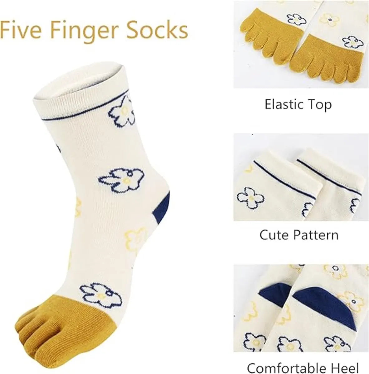 pairs - Toe socks - Toe socks - Women's toe socks - Cotton socks - Sports socks - Yoga socks - Image 8