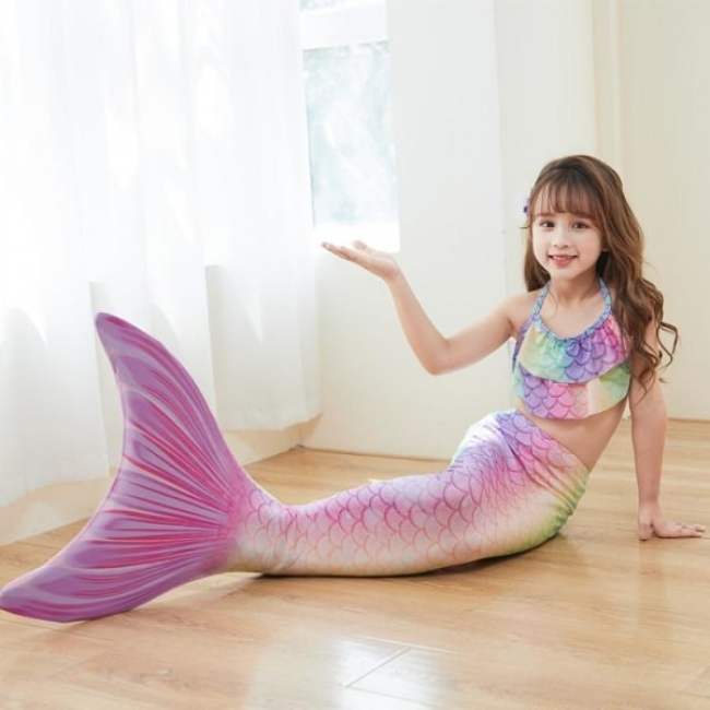(3-5 years) mermaid swimsuit monofin mermaid fins children mermaids - Image 2