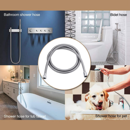 3m Shower Hose - Stainless Steel Shower Hose Silver Silver - Image 4
