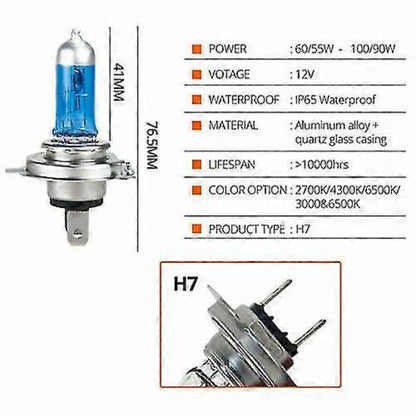 10x H7 100w 8500k Xenon White Halogen Bulbs Power Hid Bulbs 12v Car Lamps - Image 2
