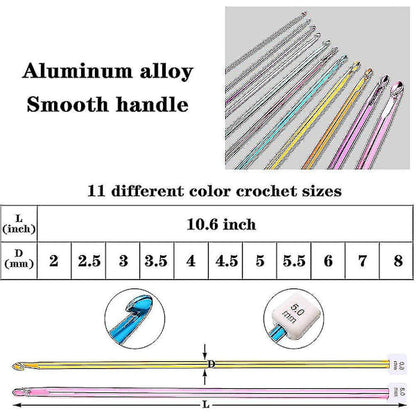 23-piece Tunisian crochet hook set with pearl, carbonized bamboo crochet hook [CO] - Image 3