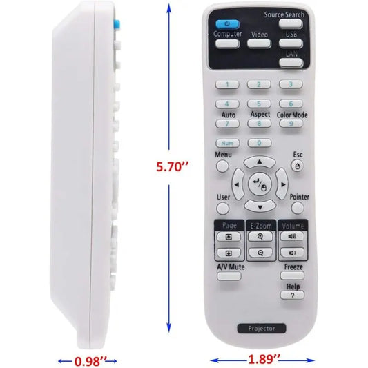 Epson Projector Remote Control Compatible with EB S02 S02H S11 S110 S11H S12 W01 W02 W12 X02 X11 X11H X12 X14 X15 420 425W 430 435W 470 475W 480 485 - Image 2