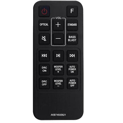 Replacement Remote Control AKB74935621 for LG Soundbar SJ2 SJ2.AEUSLLK SJ2.DEUSLLK