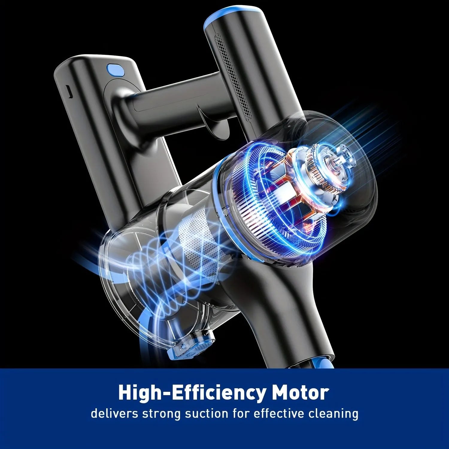 Cordless Vacuum Cleaner, 8 In 1 Powerful Suction Lightweight Vacuum Cleaner For Home, Led Display, 3 Suction Modes, 55Kpa Powerful Suction，45mins Detachable Battery Vacuum For Hard Floor Carpet Pet Hair - Image 4