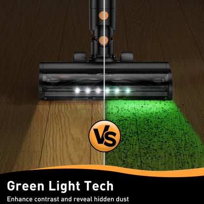 Cordless Vacuum Cleaner, 55Kpa Powerful Suction，8-in-1 Powerful Stick Vacuum Cleaner with Anti-tangle Brush And Upgraded Green Light, 2200mAh. 45 Minute Run Time Rechargeable Lightweight Vacuum Cleaner for Hardwood Floors, Carpets And Pet Hair. - Image 6