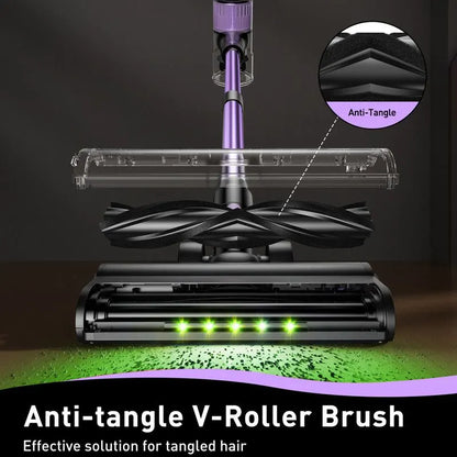 Cordless Vacuum Cleaner, 10 in 1 Stick Vacuum with Powerful Suction, Hose, Green LED Light, Anti-Tangle Brush, 55Kpa Lightweight Rechargeable Vacuum Cleaner for Home, Hardwood Floors, Carpets, Pet Hair. - Image 5