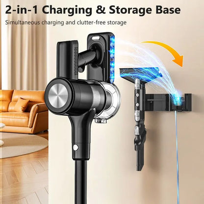 Cordless Vacuum Cleaner, 55Kpa/55Mins Vacuum Cleaners for Home. Self-Standing Stick Vacuum with Rechargeable Dock，LED Display & Anti-Tangle，Lightweight Rechargeable Vacuum for Carpet，Floor - Image 8