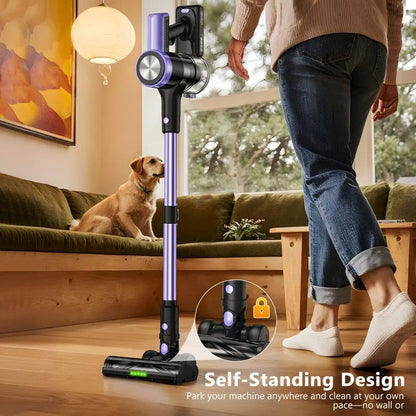 Cordless Vacuum Cleaner, 55Kpa/55mins Self-Standing Powerful Stick Lightweight Vacuum Cleaner for Home Pet Hair/Hard Floor/Carpet。 - Image 2