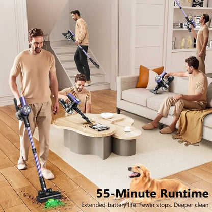 Cordless Vacuum Cleaner, 55Kpa/55mins Self-Standing Powerful Stick Lightweight Vacuum Cleaner for Home Pet Hair/Hard Floor/Carpet。 - Image 6
