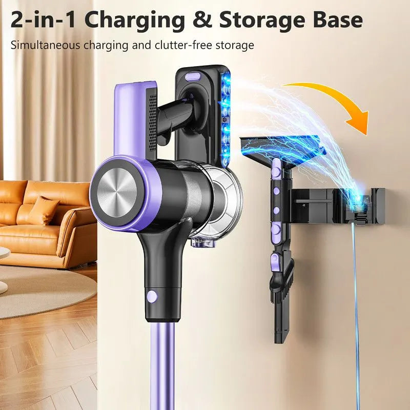 Cordless Vacuum Cleaner, 55Kpa/55mins Self-Standing Powerful Stick Lightweight Vacuum Cleaner for Home Pet Hair/Hard Floor/Carpet。 - Image 8