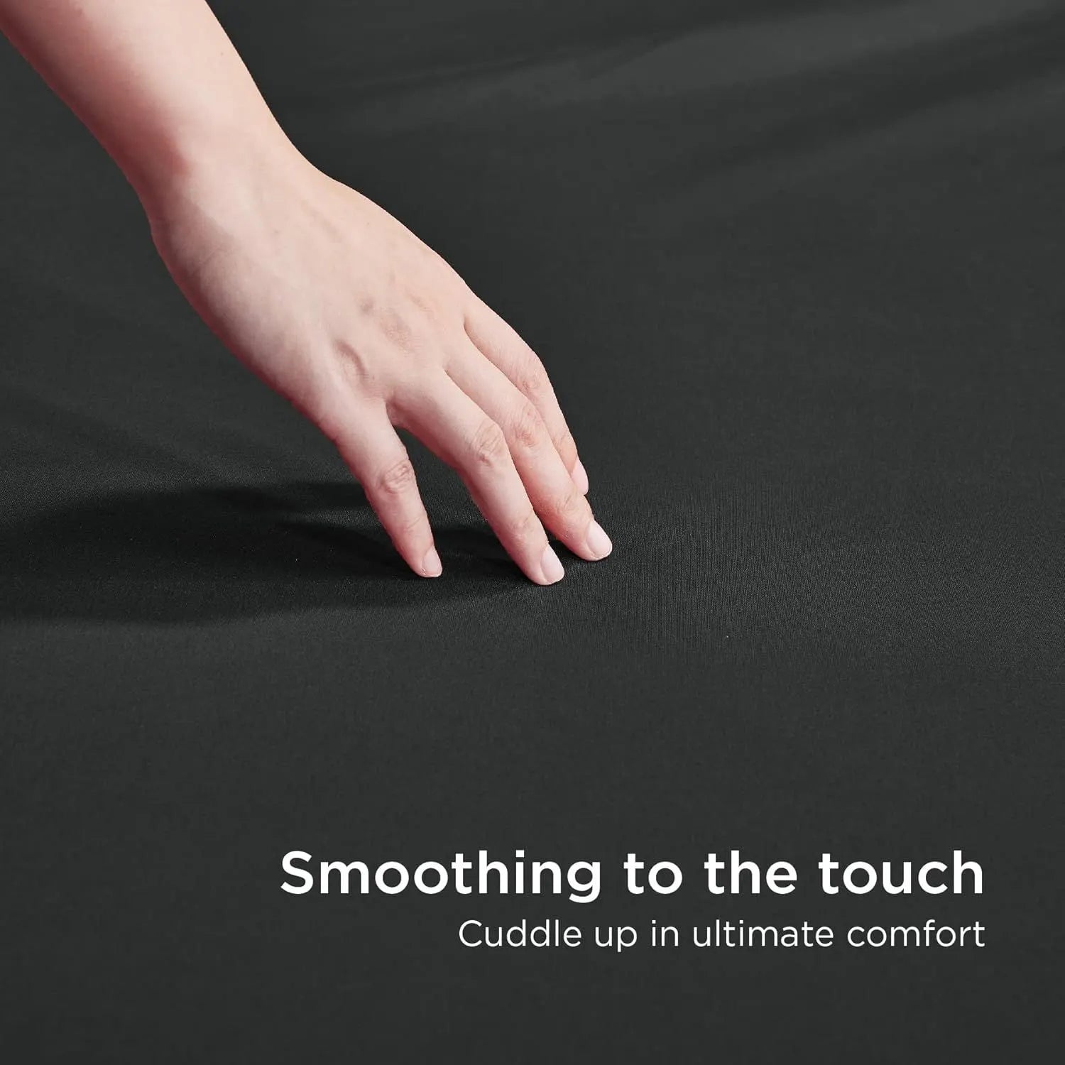2000TC Hotel Quality Fitted Sheets - 2 Piece Fitted Sheets  -Breathable Bedding - Wrinkle, Fade, Stain Resistant- 16inch/40cm Deep Pocket Fitted Bed Sheets-Wrinkle and Fade Resistant,(Black,Single) - Image 4