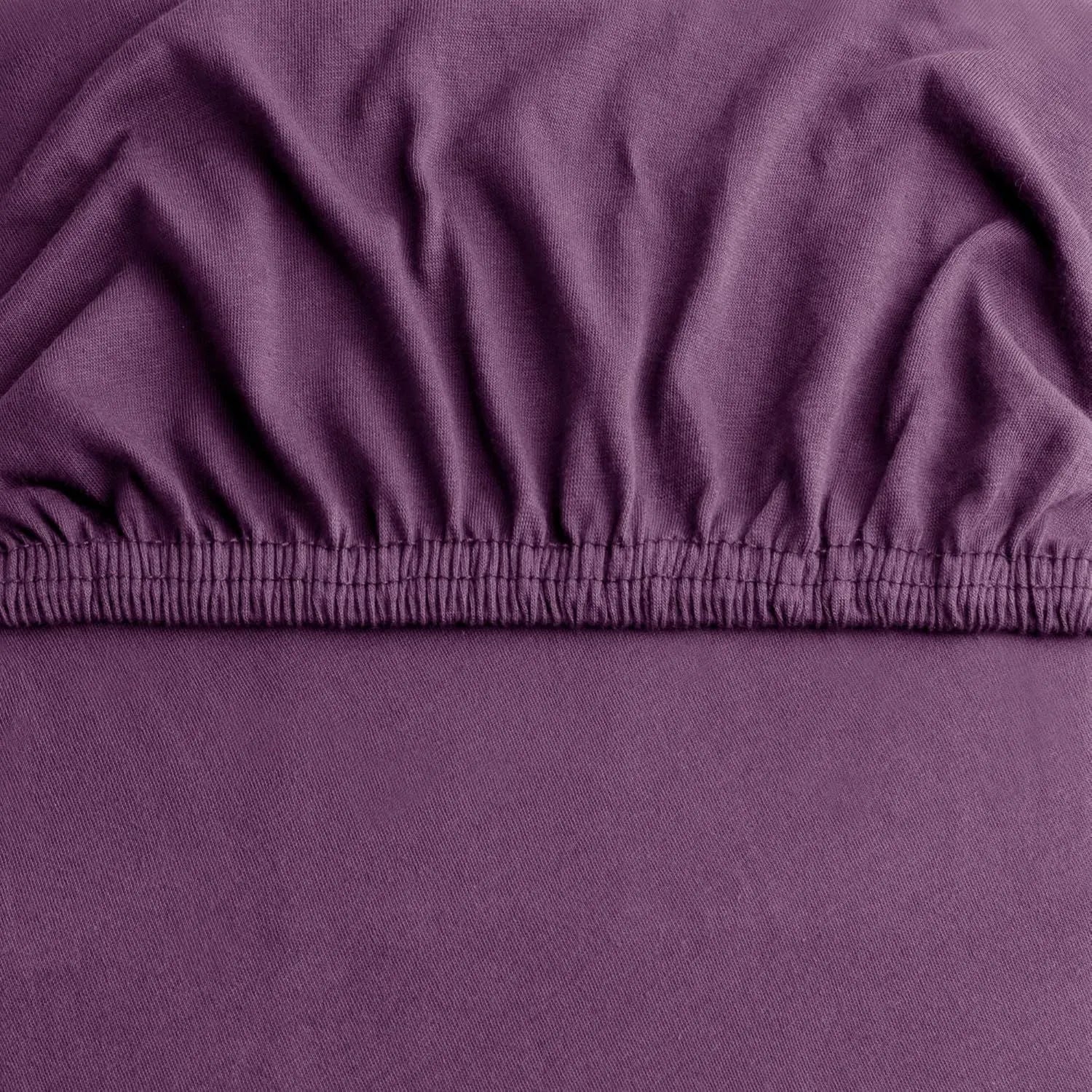 Hotel Quality Fitted sheets - 2 Piece Fitted sheets  -Breathable Bedding - Wrinkle, Fade, Stain Resistant- 26inch/40cm Deep Pocket Fitted Bed Sheet-Wrinkle and Fade Resistant,(Purple,King) - Image 4