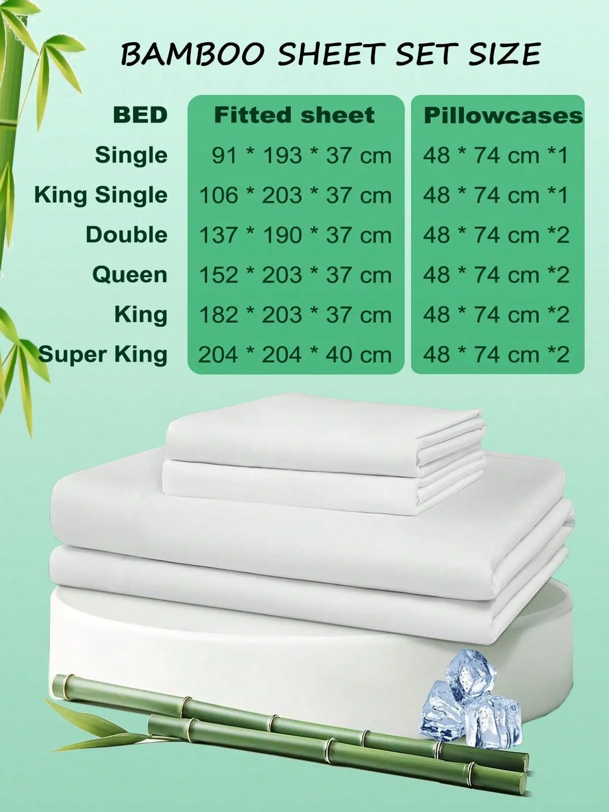 Hotel Breathable Bamboo Fitted Sheet & Pillowcase-3 Piece-Ultra Soft 2000TC Breathable Fitted Bed Sheets Set with 40 Centimetre Deep Pocket-Cooling Sheets for Hot Sleepers(Silver-gray,Super King) - Image 7