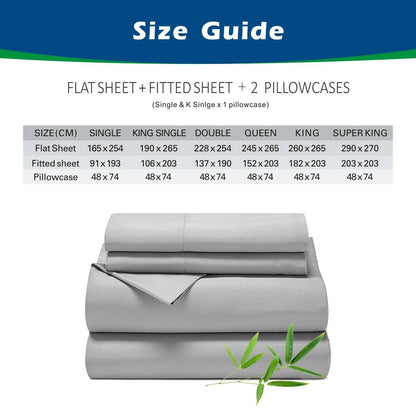 4 Piece Ultra Soft Bamboo Breathable Sheet Set -Hotel 2000TC Breathable Bed Sheets Set with 40 Centimetre Deep Pocket-Breathable Sheets for Hot Sleepers(Sky Blue,Super King) - Image 8