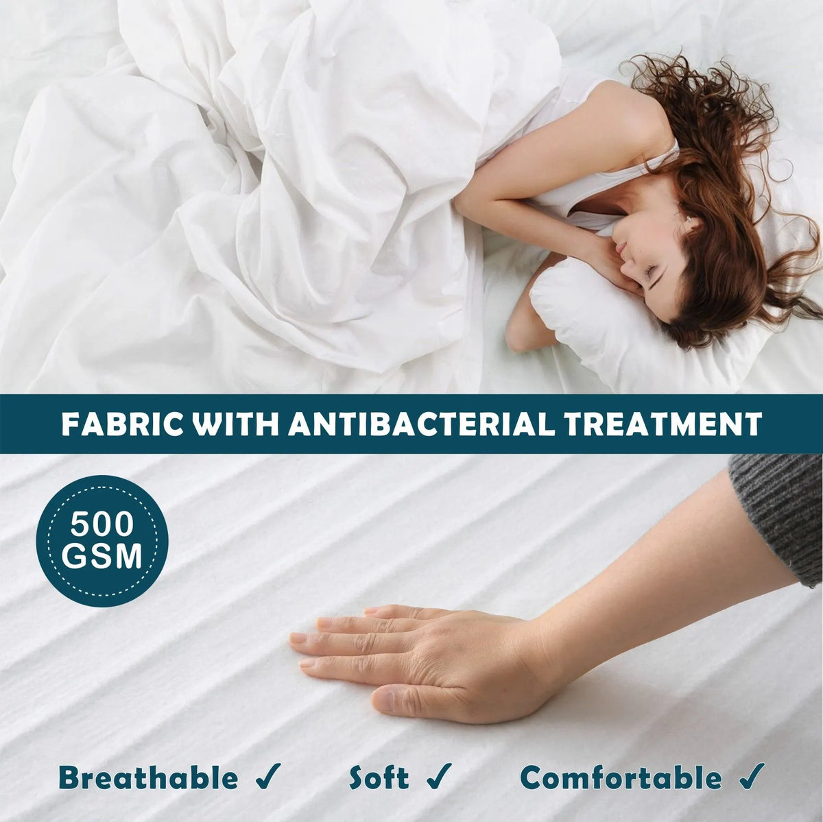 Electric Heated Mattress Pad Blanket with Dual Control & 9-Hour Auto Off & 9 Heat Settings, Preheat Functions, Overheat Protection, Machine Washable Fully Fitted Electric Sheet((Double) - Image 6