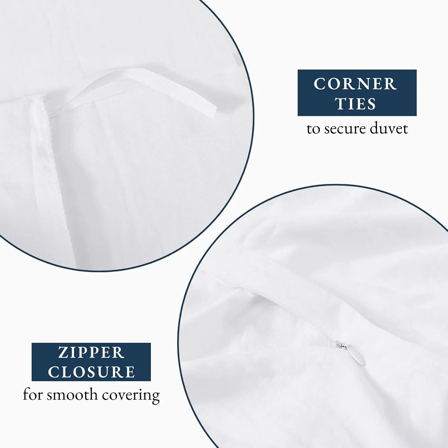 Hotel Soft Microfiber Duvet Cover Set-2000TC Quilt Cover Set & Pillowcases -1 Donna Cover Zipper Closure & 1 x Pillowcases-Breathable Bedding - Wrinkle, Fade, Stain Resistant(White,Super King) - Image 5