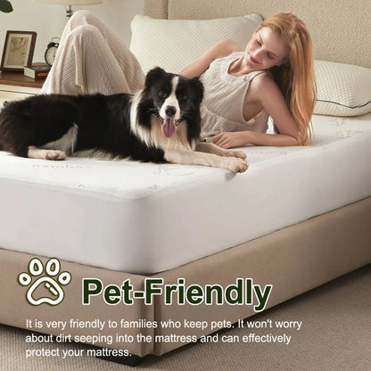 100% Waterproof King Single Mattress Protector, Breathable Mattress Cover King Single Size Bed, 3D Air Fabric Cooling Bed Pad Cover, Deep Pocket 40cm - Image 4