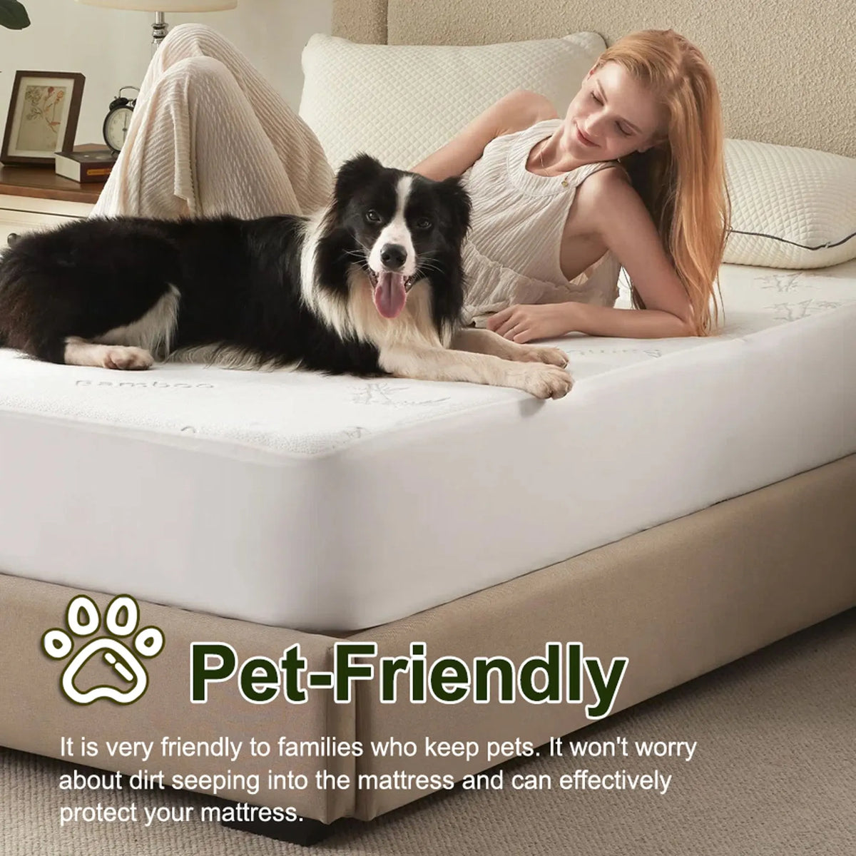 100% Waterproof Single Mattress Protector, Breathable Mattress Cover Single Size Bed, 3D Air Fabric Cooling Bed Pad Cover, Deep Pocket 40cm - Image 4